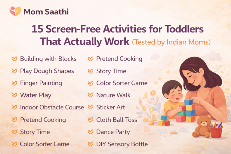 Screen free toddler activities India – fun play with household items