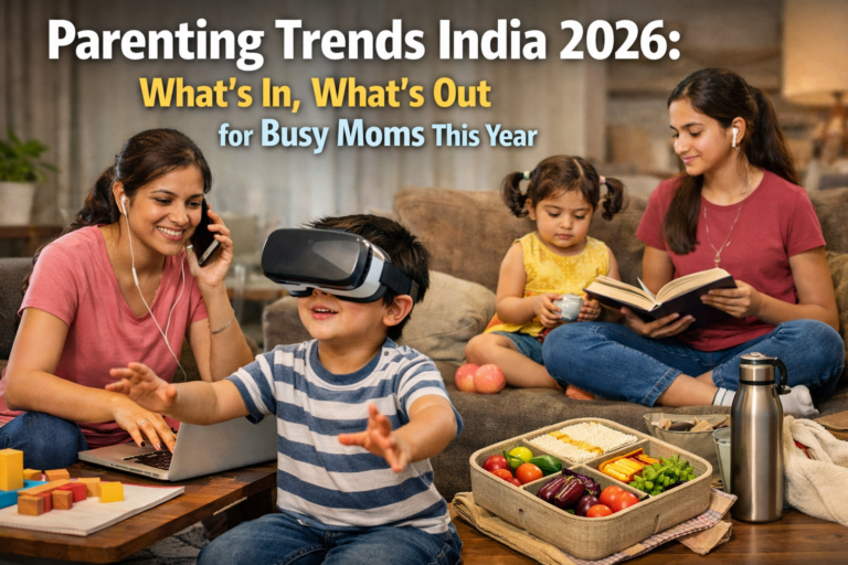 Indian family enjoying screen-free analog playtime with board games at home in 2026 – parenting trends India