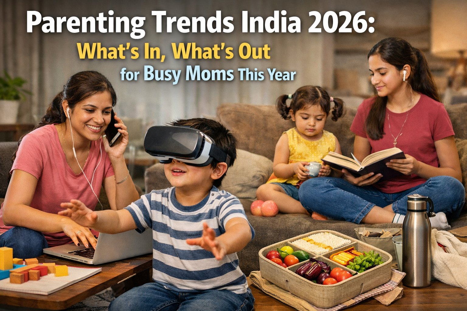 Indian family enjoying screen-free analog playtime with board games at home in 2026 – parenting trends India
