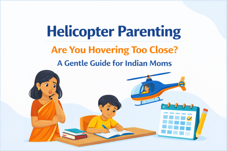 Indian mom practicing balanced parenting instead of helicopter parenting