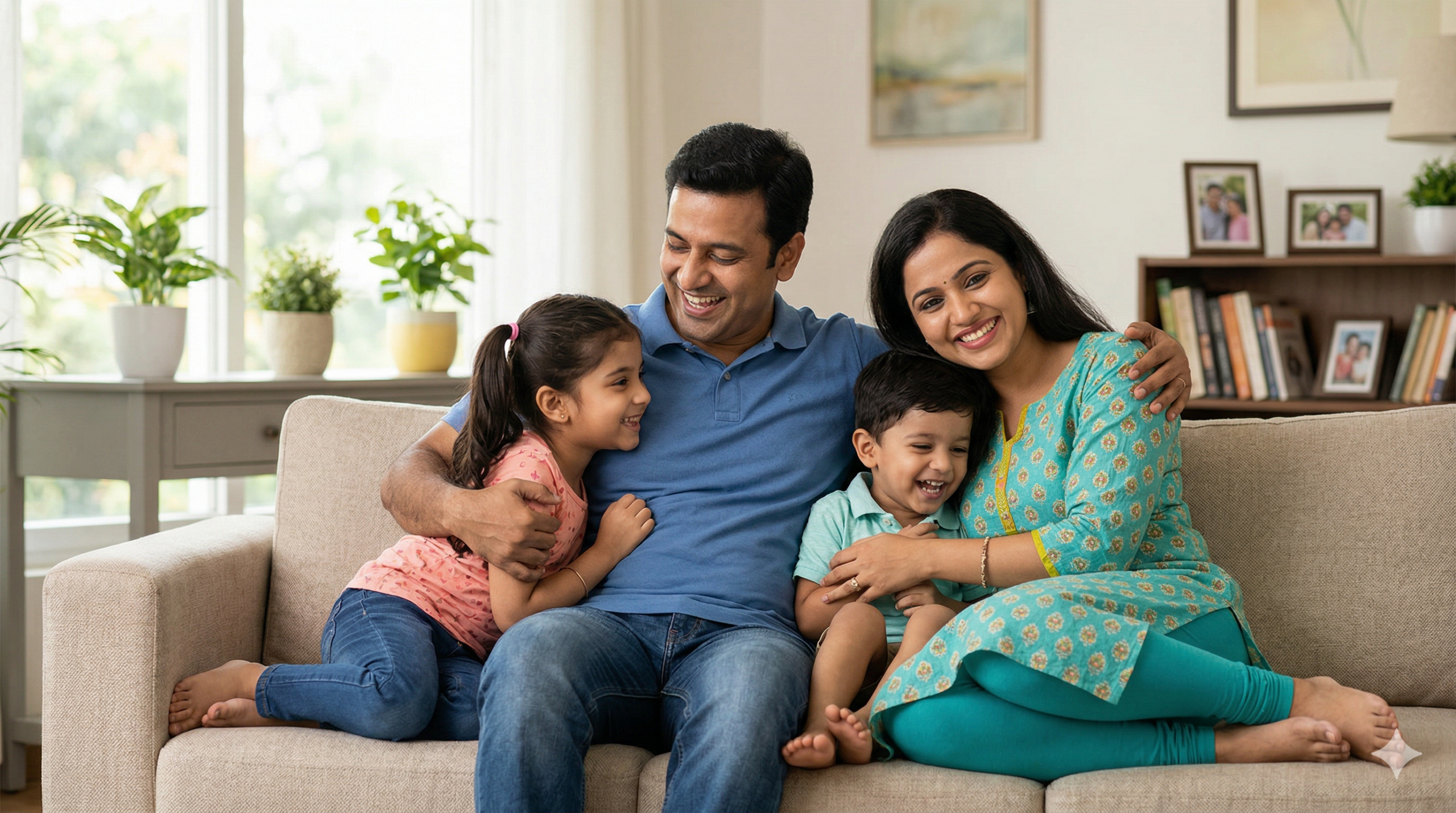 Advantages of nuclear family living in a modern apartment
