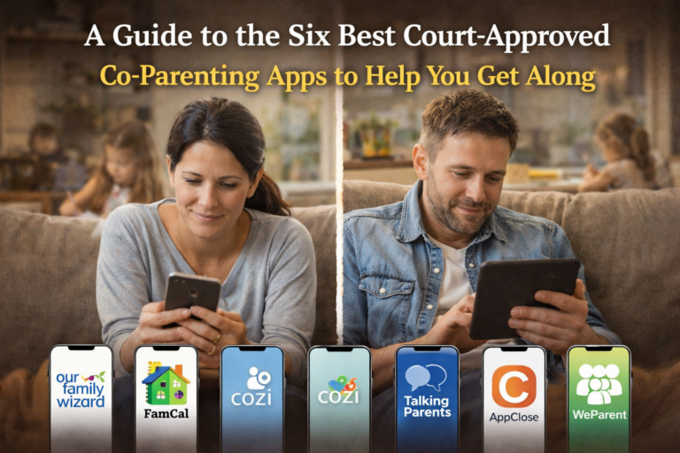 Best court-approved co-parenting apps comparison including OurFamilyWizard, TalkingParents, and AppClose on mobile devices