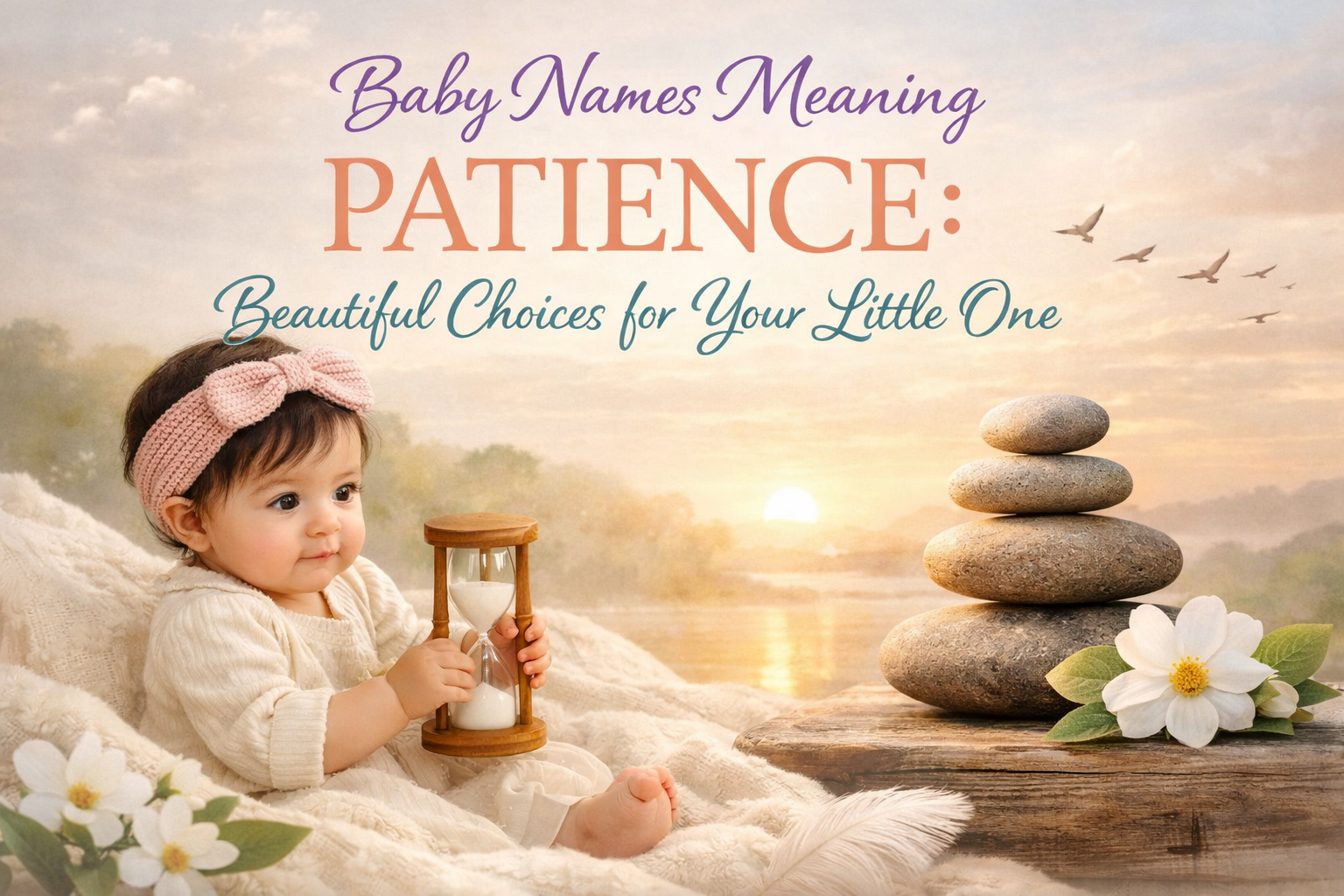 Indian baby names meaning patience including Dhriti, Sahana and Dhairya for girls and boys