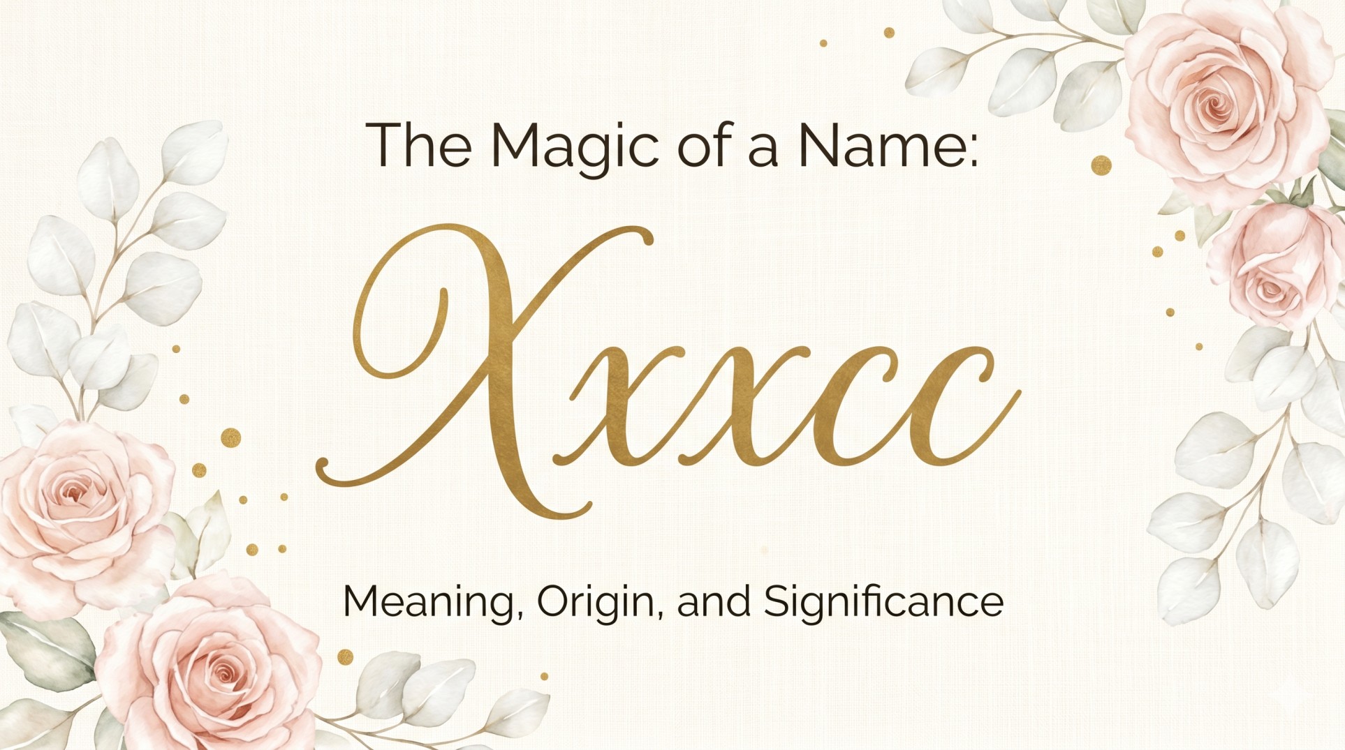 Meaning of the name Xxxcc for baby