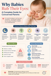 why babies rub their eyes when tired