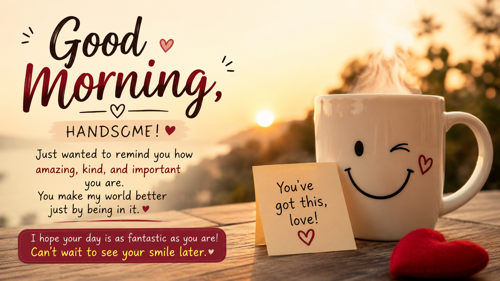 good morning message for him to make him smile