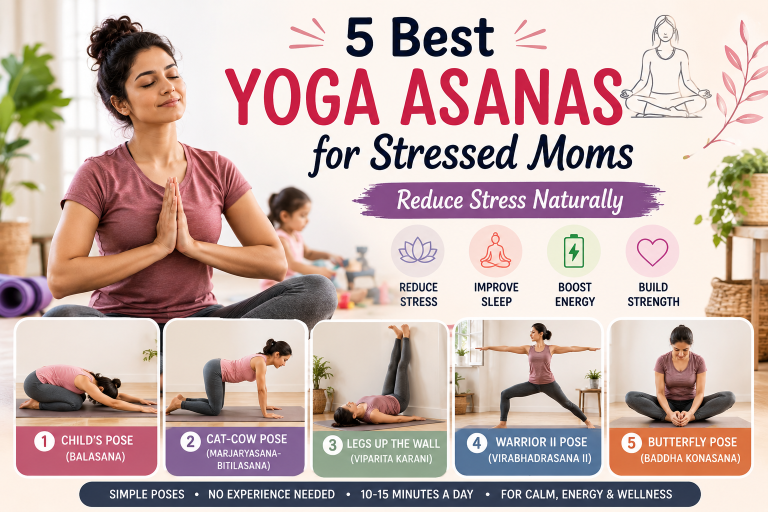 5 Best Yoga Asanas for Stressed Moms: Reduce Stress Naturally