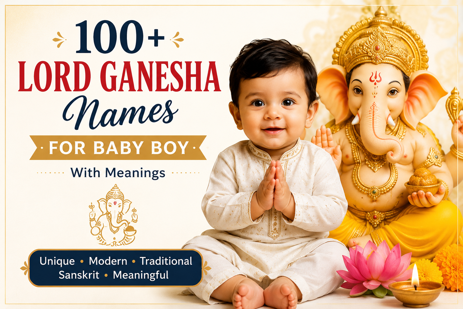 Lord Ganesha names for baby boy with meanings