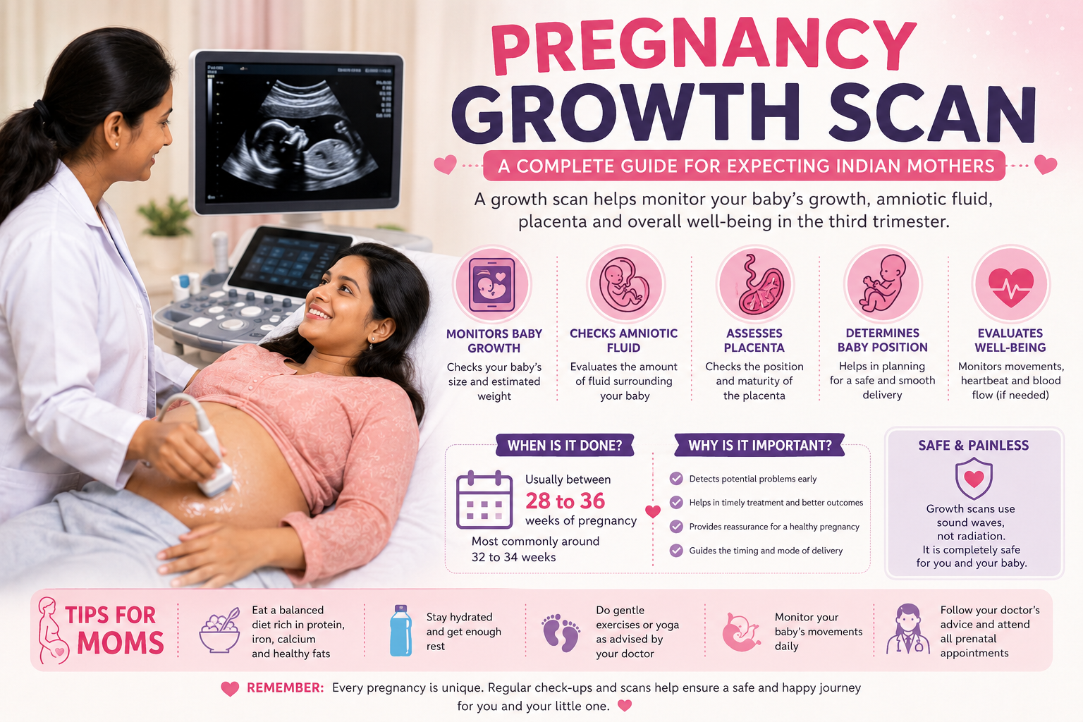 Pregnancy Growth Scan During Third Trimester – Complete Ultrasound Guide for Expecting Indian Mothers