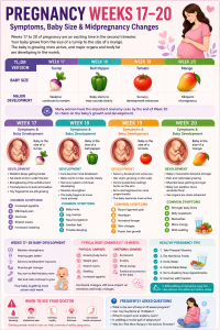 Pregnancy Week 17–20: Symptoms, Baby Size & Midpregnancy Changes
