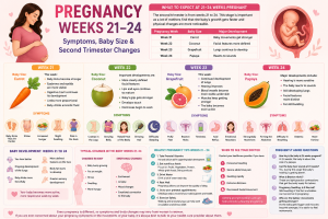 Pregnancy Weeks 21–24: Symptoms, Baby Size & Second Trimester Changes