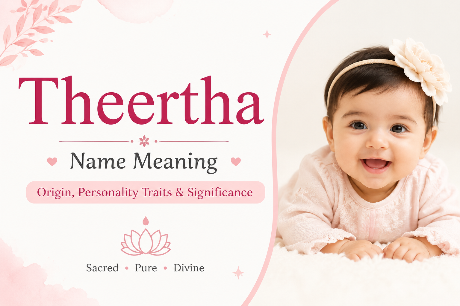 Theertha name meaning, origin, personality traits and spiritual significance for baby girls