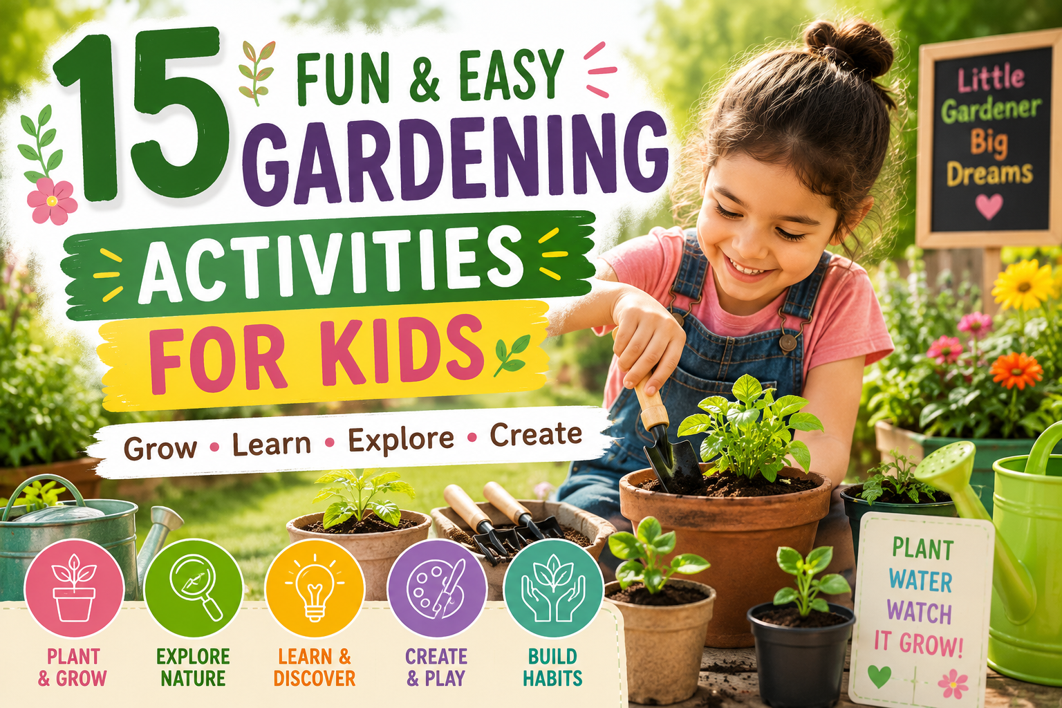 15 fun and easy gardening activities for kids to grow, learn, explore and create