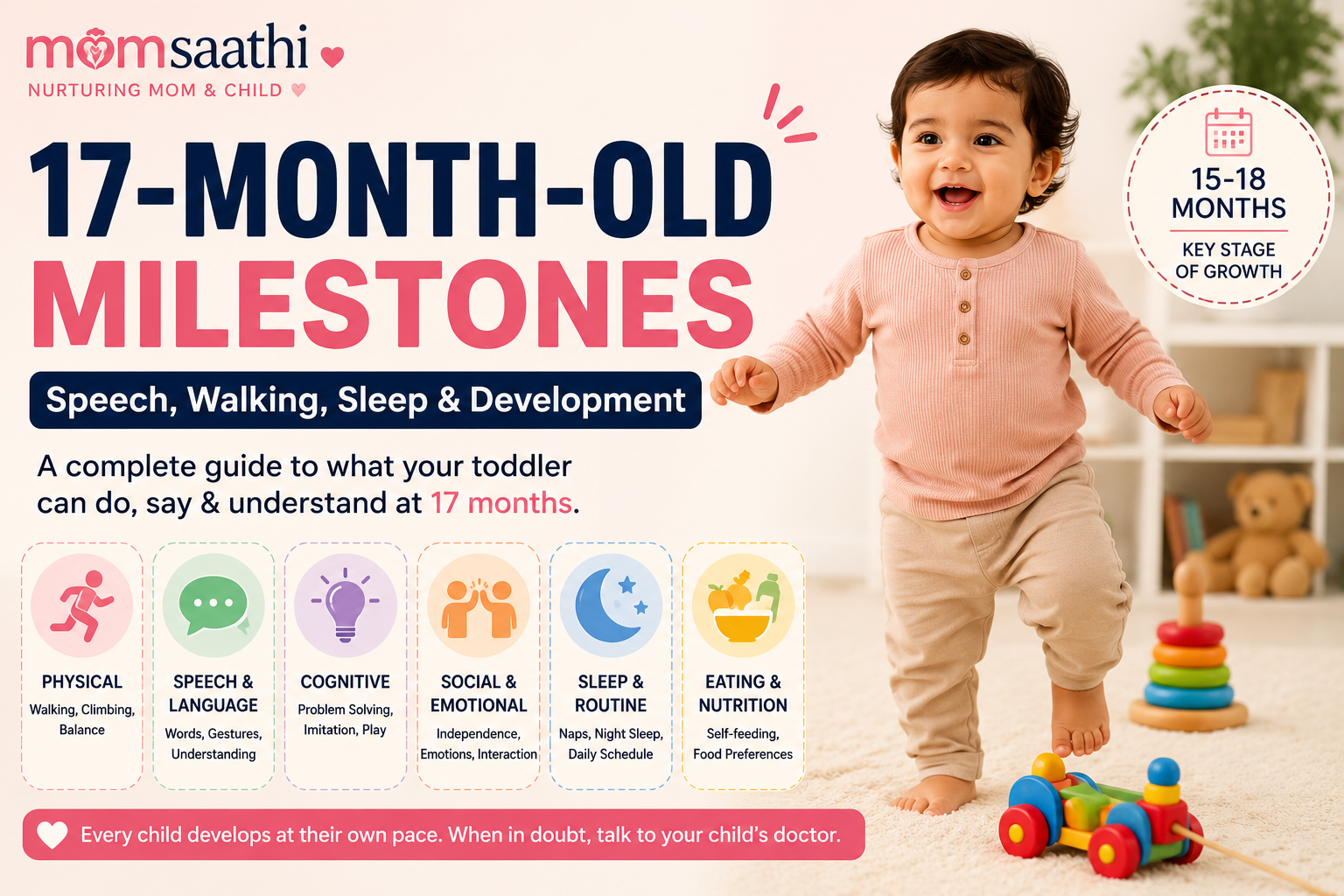 17-Month-Old Milestones: Speech, Walking, Sleep & Development