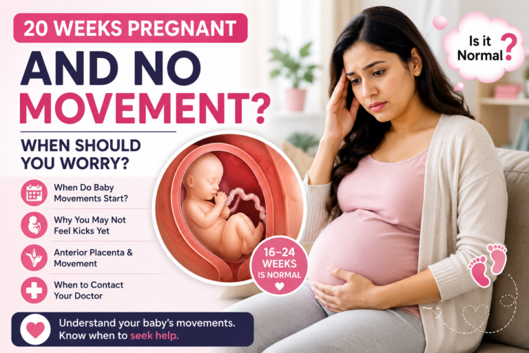 20 weeks pregnant with no baby movement and when to worry about fetal movements