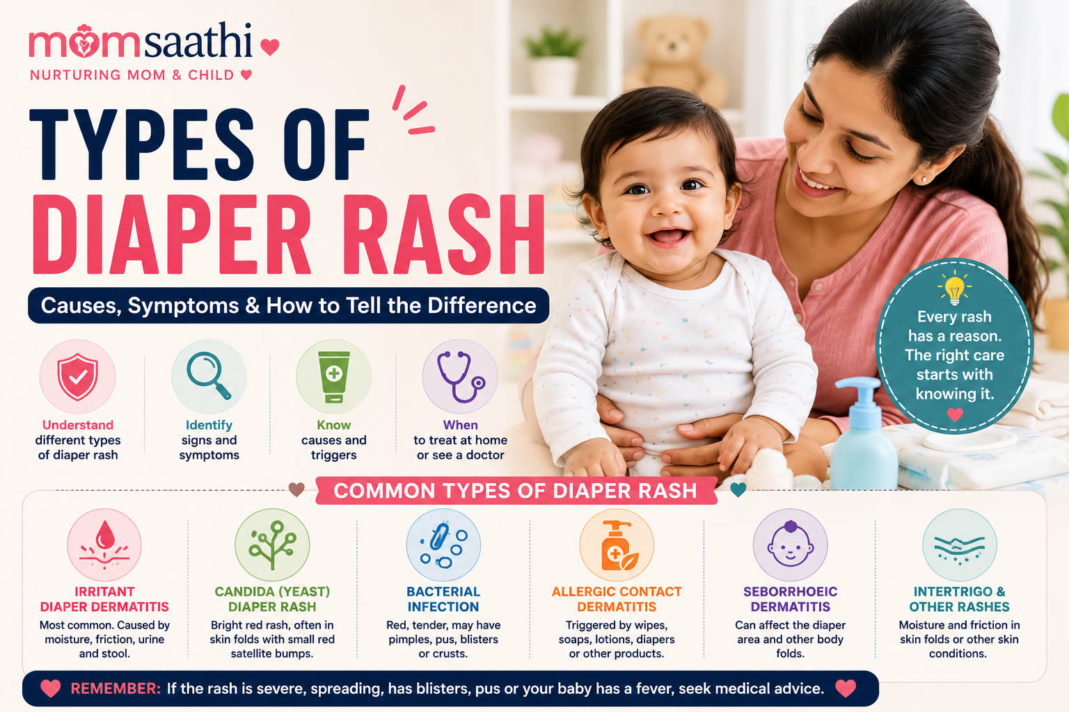 Types of Diaper Rash: Causes, Symptoms & How to Tell the Difference