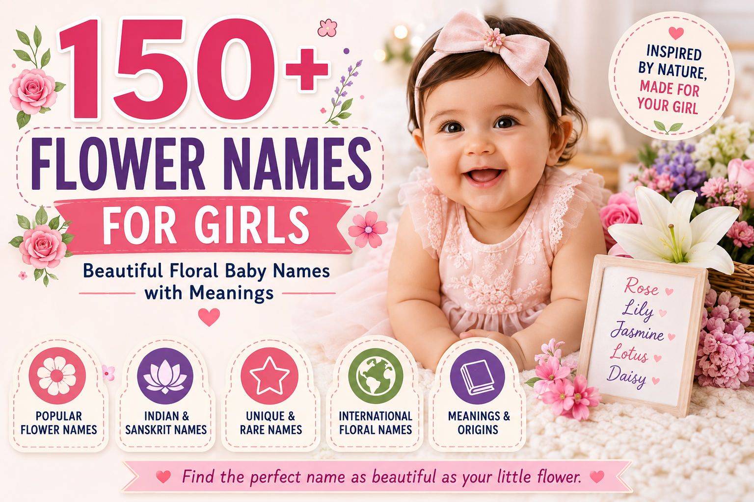 150+ flower names for girls with beautiful floral baby names and meanings