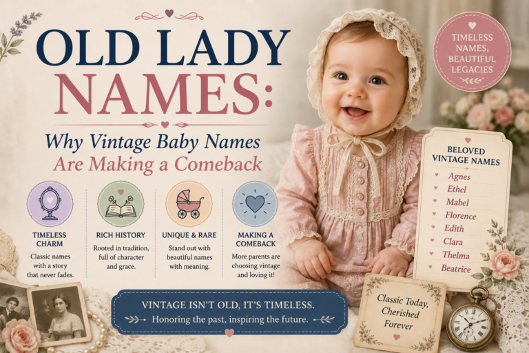 List of timeless old lady names for baby girls with meanings