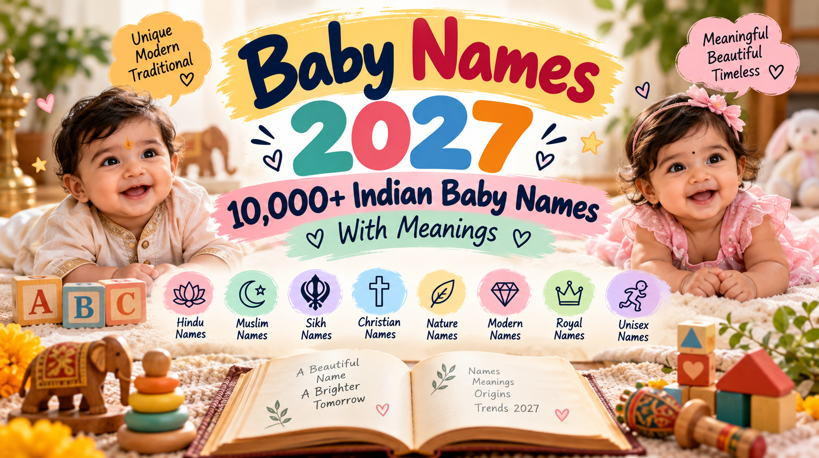 Indian baby boy and girl names 2027 with meanings