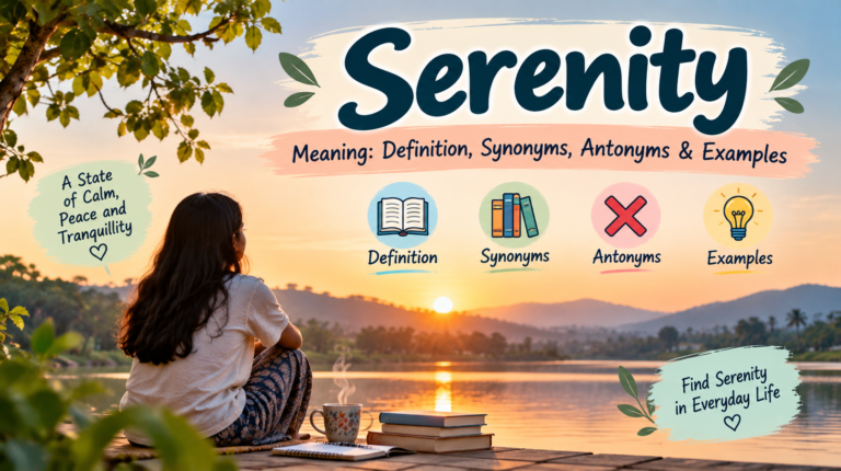 Serenity Meaning: Definition, Synonyms, Antonyms and Examples