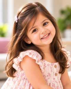 Little girl with natural open hair.